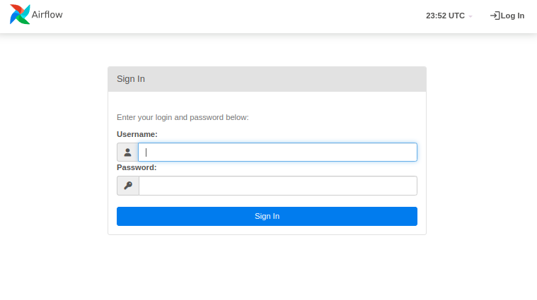 Remote executor webserver login